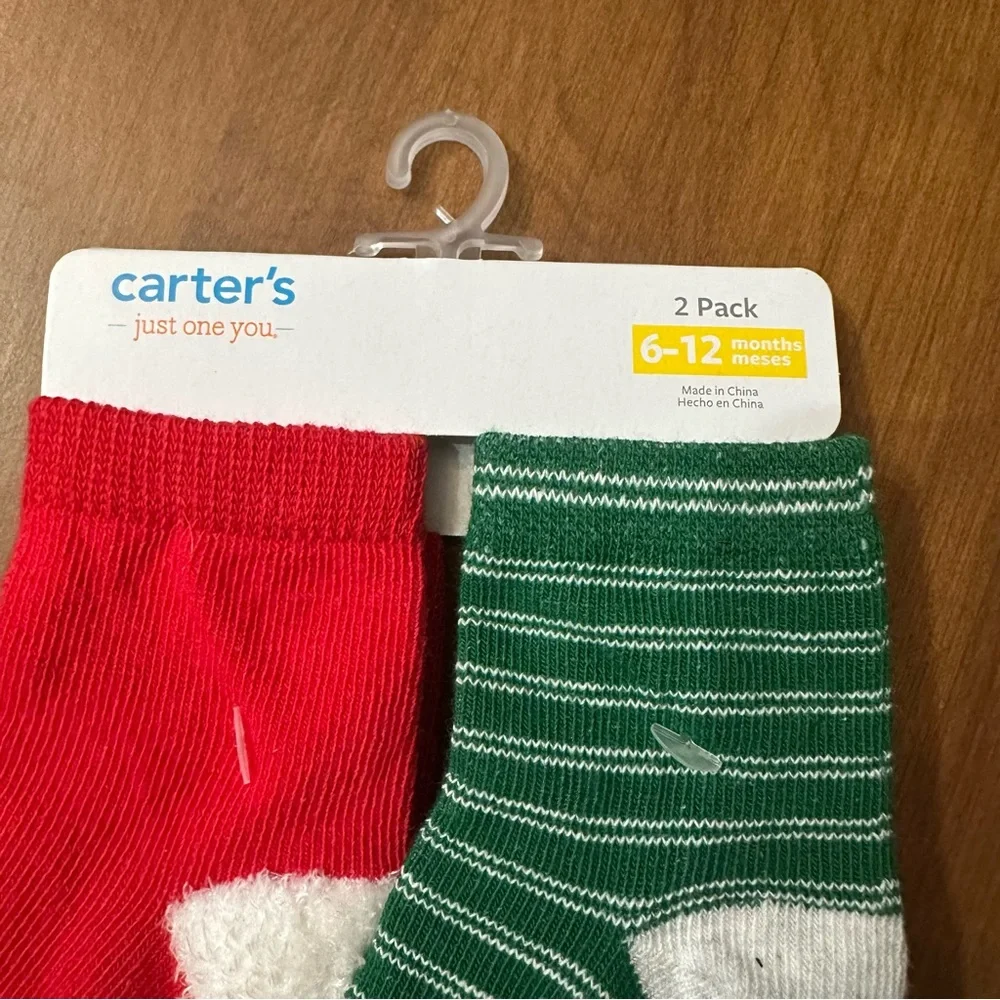 Carters Just One You 2 pair baby socks - 6-12 months - NEW